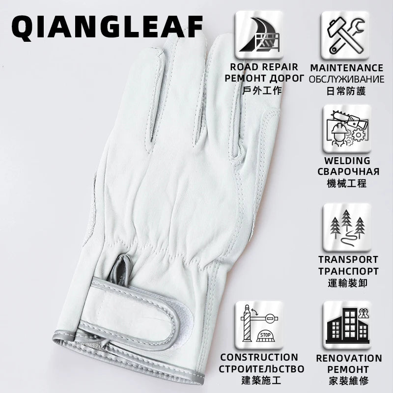 QIANGLEAF Grade A Cowhide Batting Glove