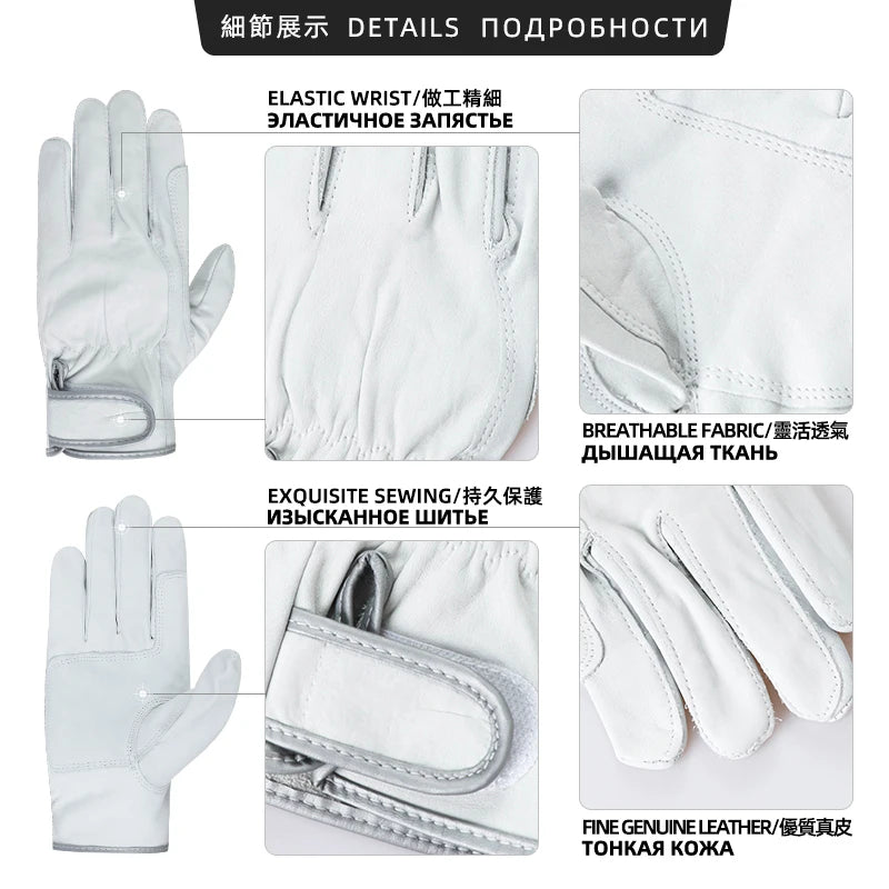 QIANGLEAF Grade A Cowhide Batting Glove