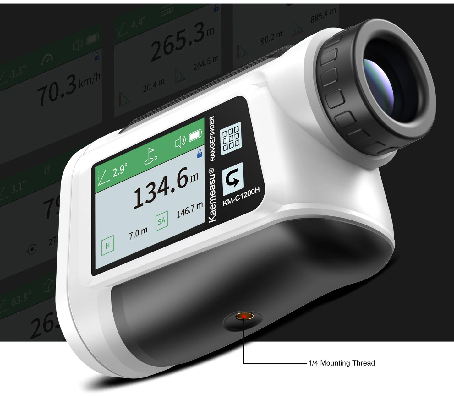 LCD Laser Rangefinder Telescope  Golf Voice Caddy Rangefinder