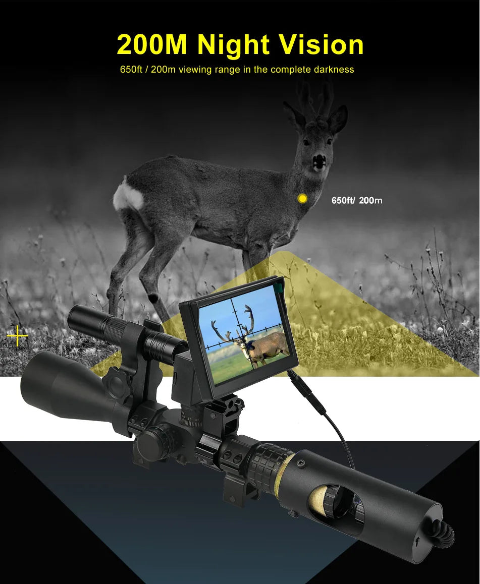 Night Vision Riflescope Hunting Scopes Infrared LED