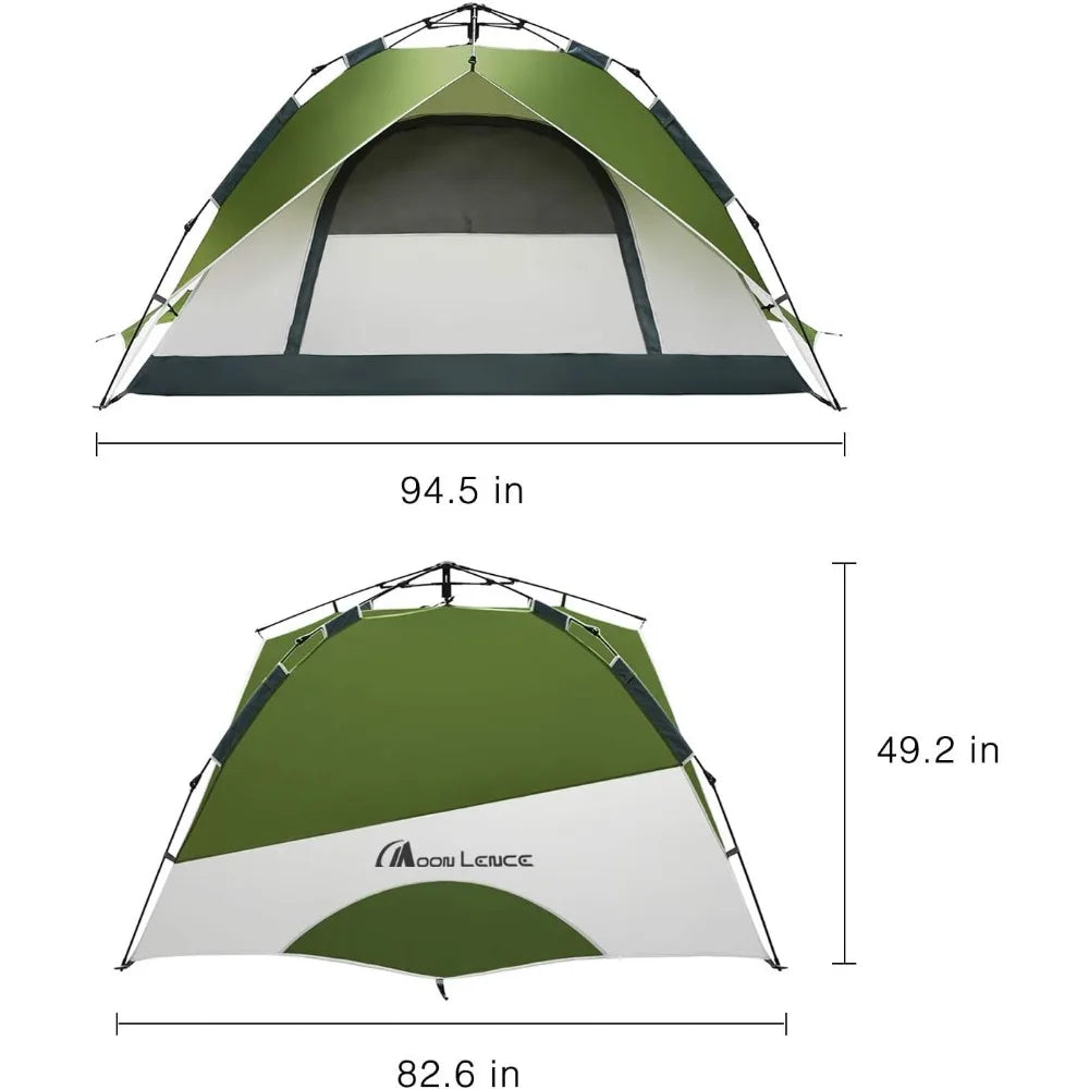 Family Camping Tent for 4 Person Portable Instant Tent Automatic Tent Waterproof Windproof