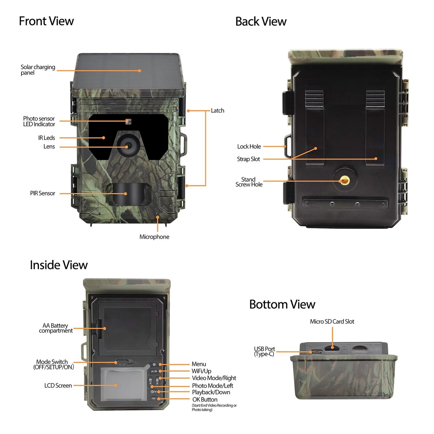 Solar Powered Night Vision Trail Camera