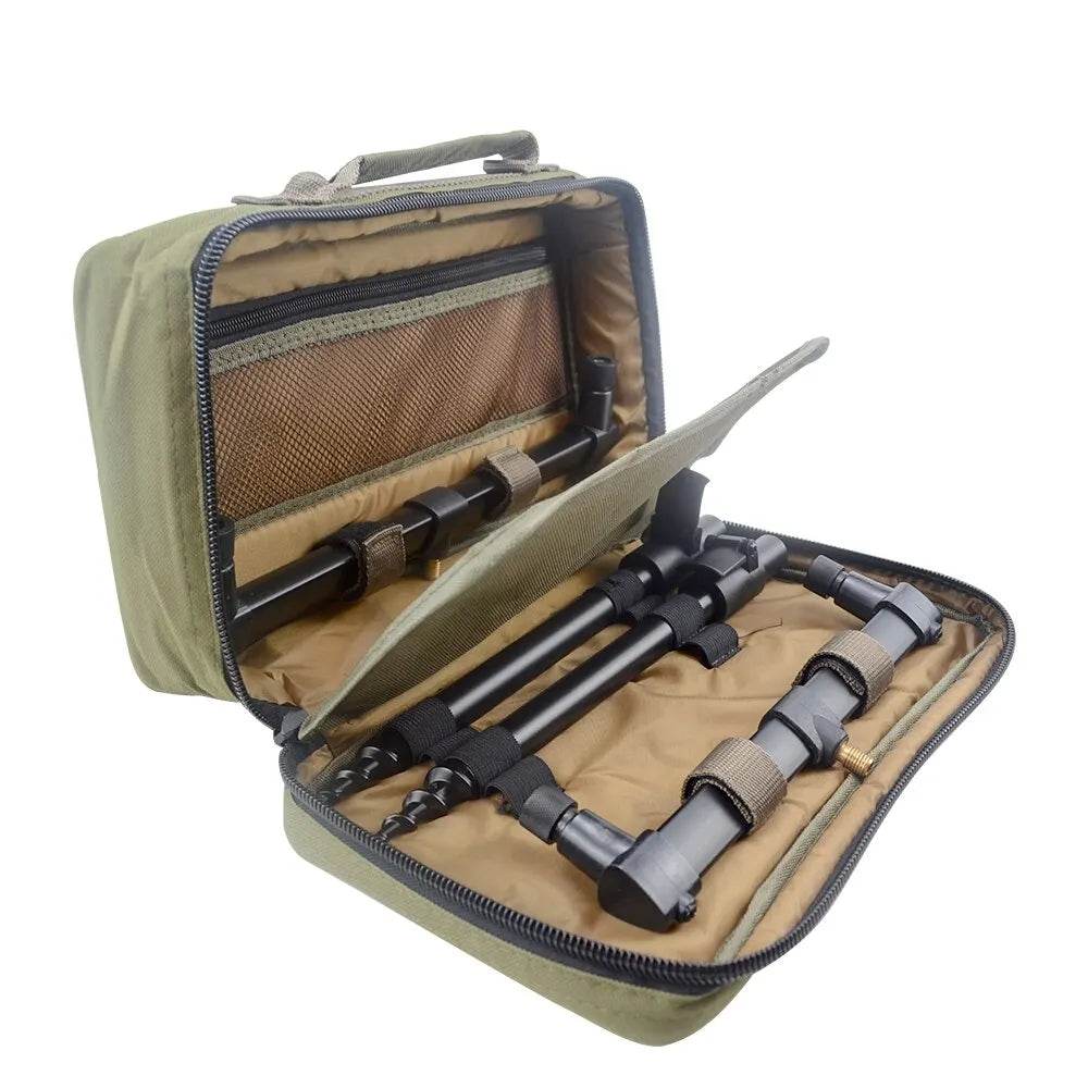 Hirisi Carp Fishing Tackle Bag with Buzz Bar Carryall Luggage with Bank Sticks Rod Pod Size 20x33x10cm