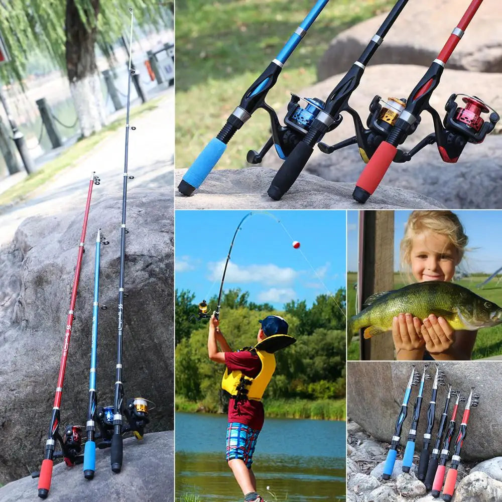 Fishing Rod and Reel Combo Telescopic  Carrying Bag