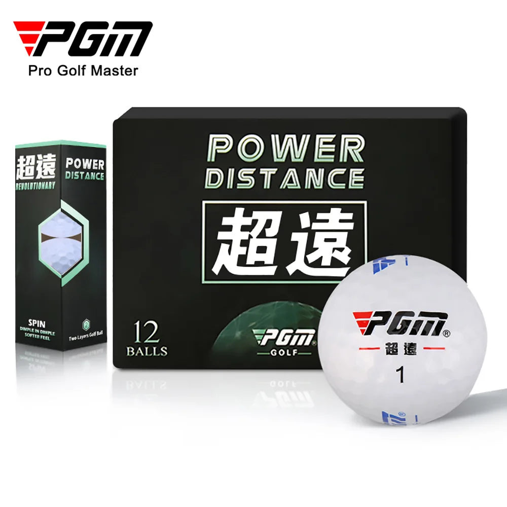 PGM Golf Long Match Ball 12pcs Double Layer Balls/Box Gift Box Practice golf Ball Q023