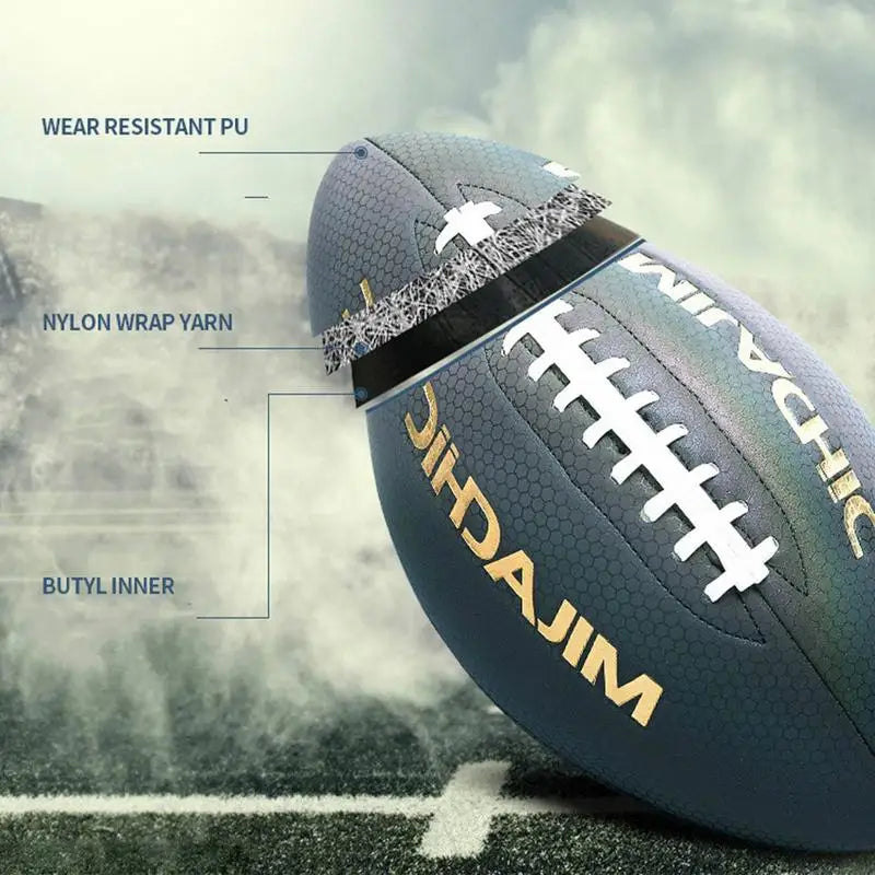 Reflective American Football Luminous Wear-resistant Training Ball Adult Football Custom Rugby Colourful rugby supplies