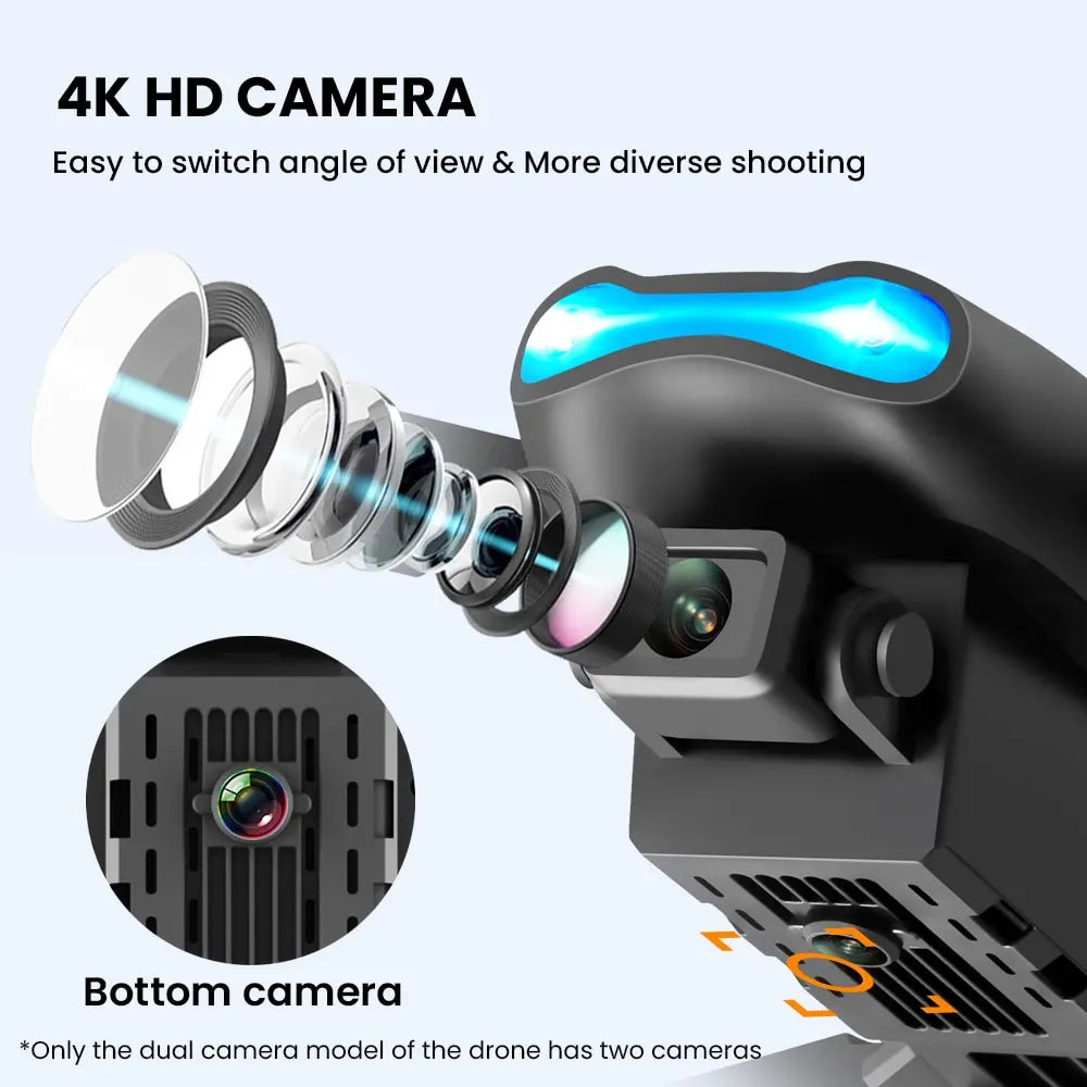 HD 4k Drone Camera High Hold Mode Mini RC WIFI Aerial Photography