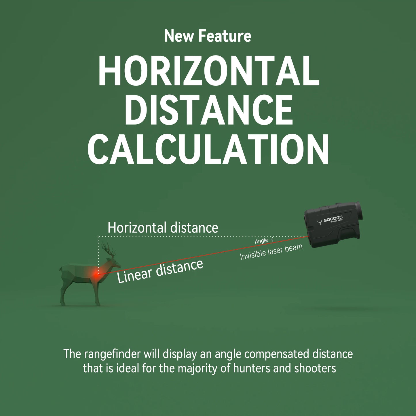 1000m Hunting Rangefinder 6X Range Laser