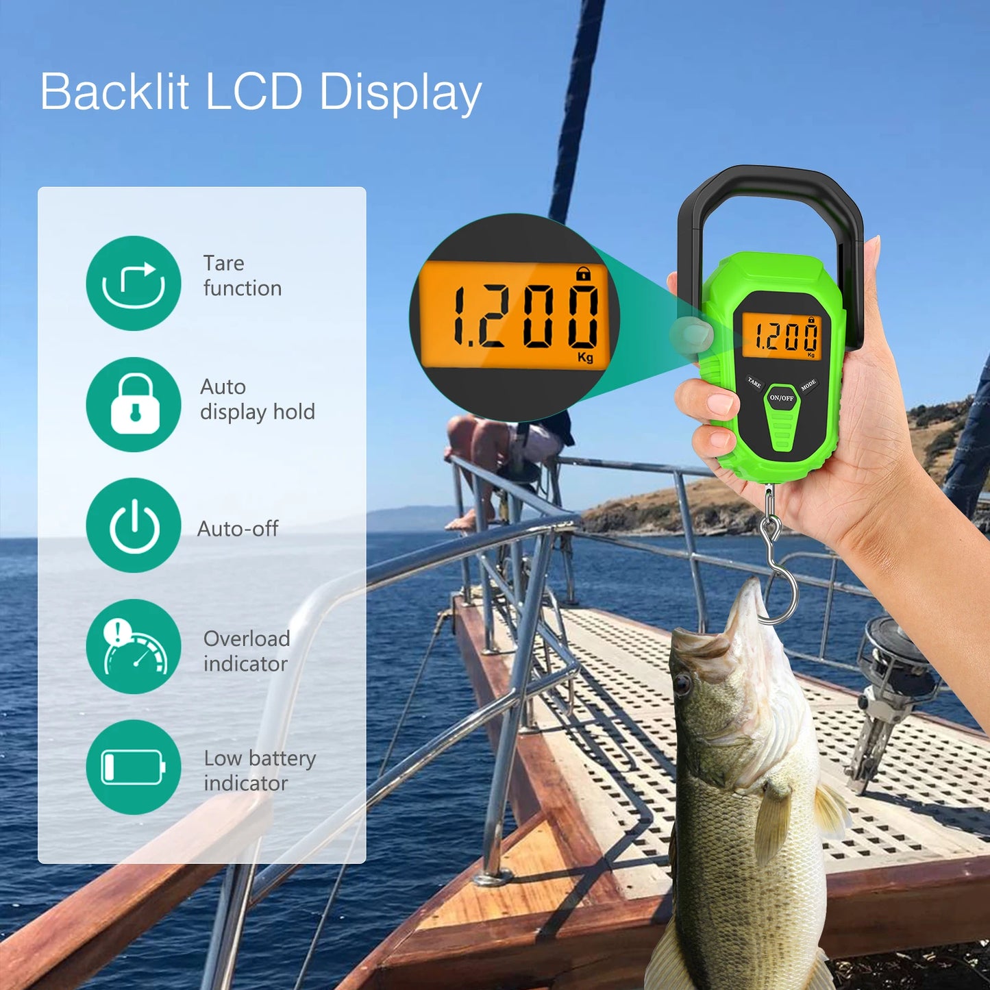 Digital Fishing Scale  with Lip Gripper Waterproof