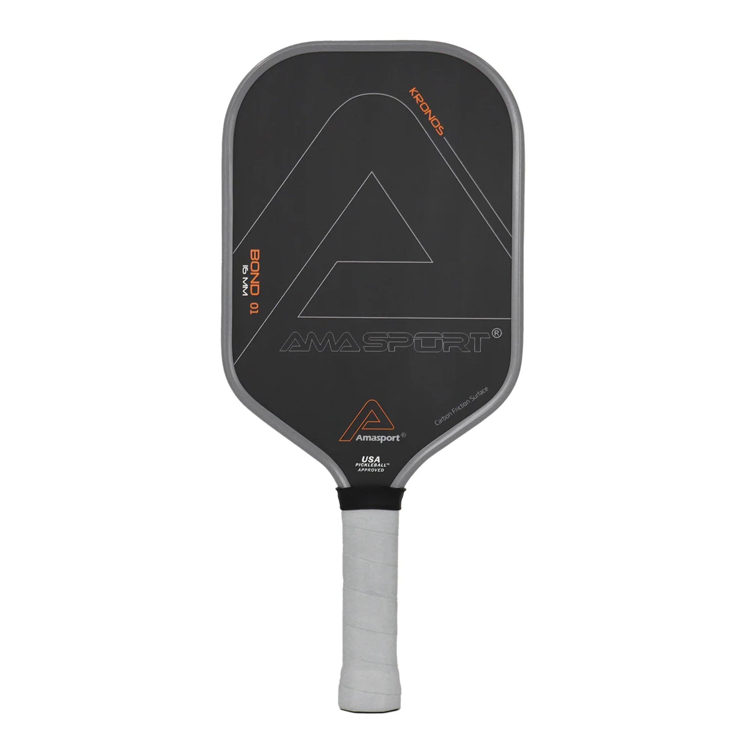 Pickleball Paddle, Raw Carbon Fiber for Maximum Spin, Elongated Handle