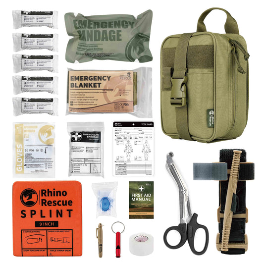 First Aid Survival Kit with 20 EMT Items For Emergency Outdoors