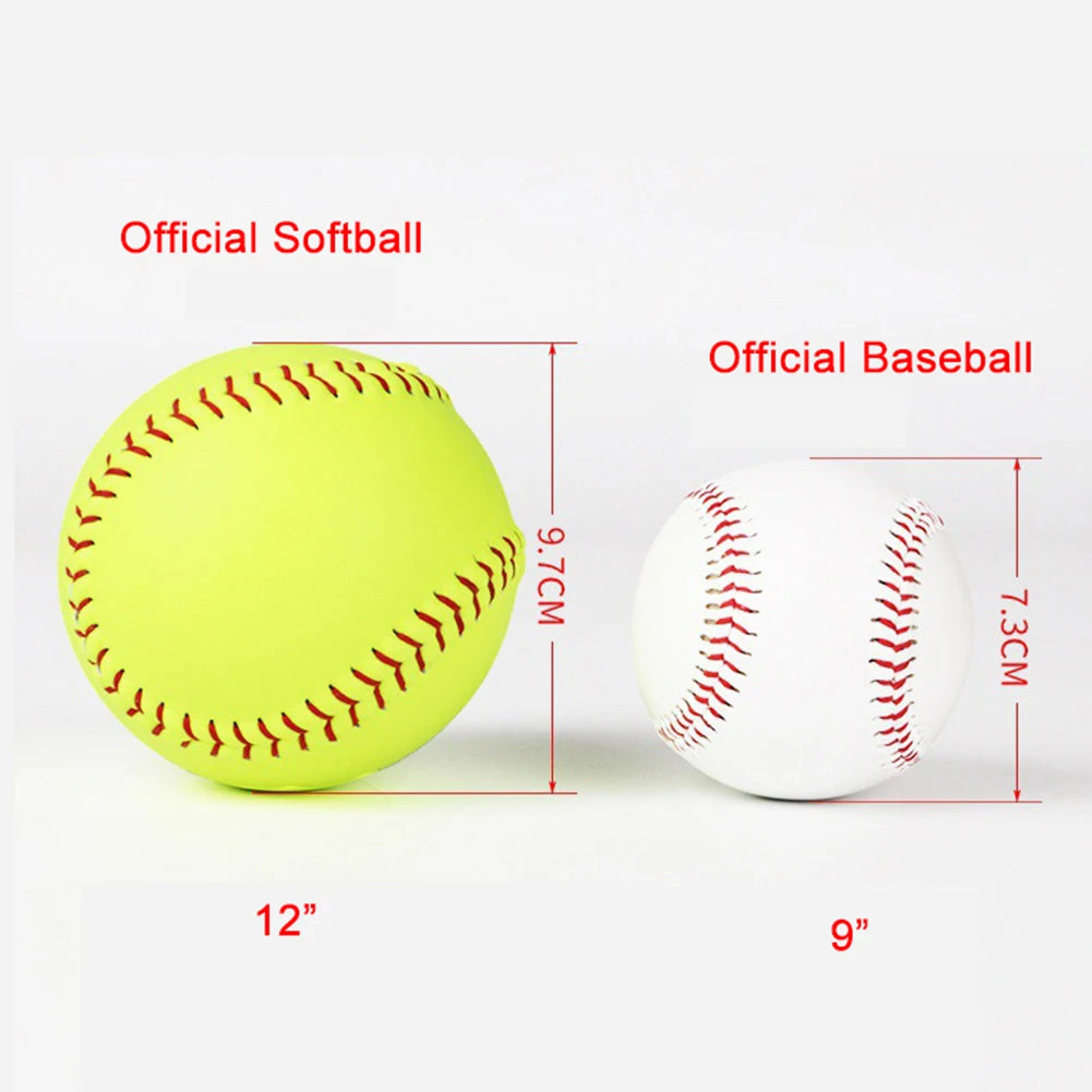 12-Inch Softball Official Size Weight Unmarked Training Ball