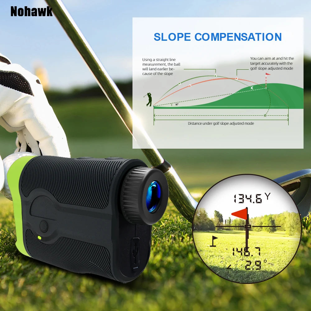 Golf Laser Rangefinder  Flag-Lock Slope Distance Meter