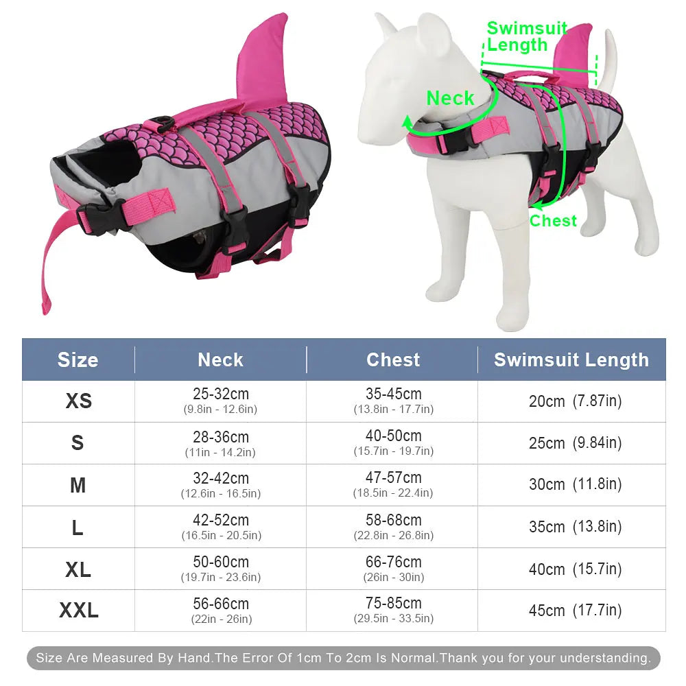 Pet Life Jacket Vest Harness Pet Swimming