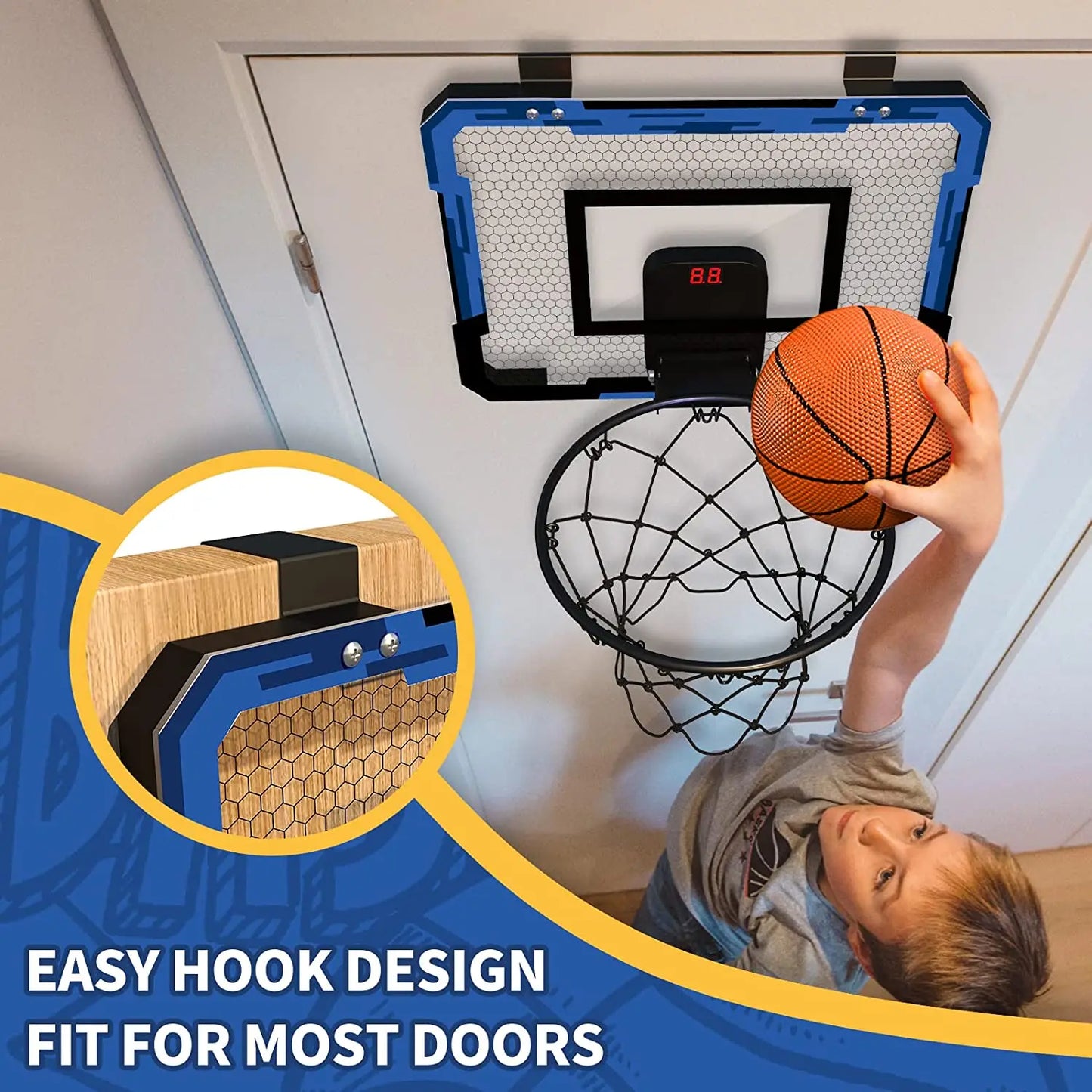 Wall-mounted Indoor Trainingl  Mini Basketball Hoop Set