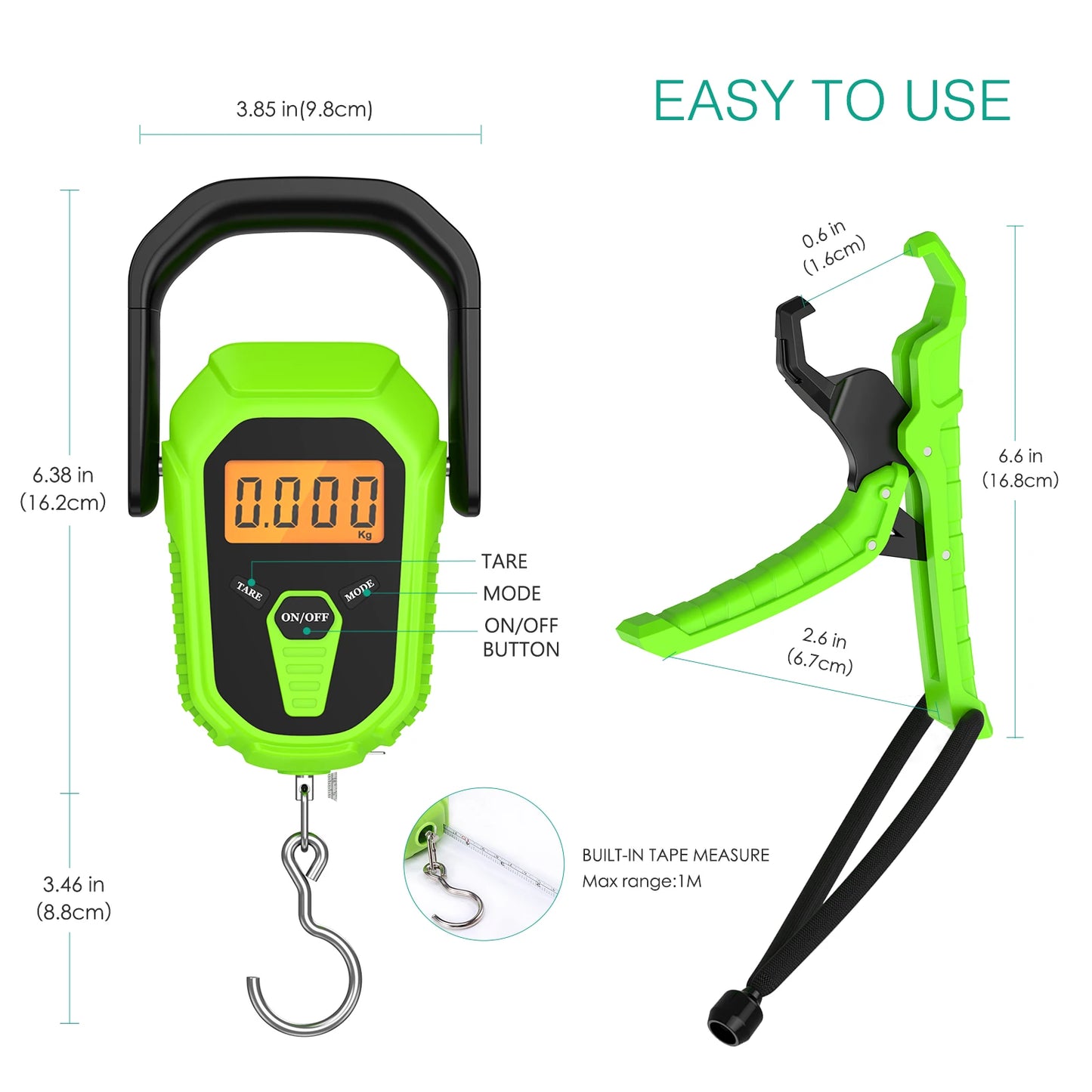 Digital Fishing Scale  with Lip Gripper Waterproof