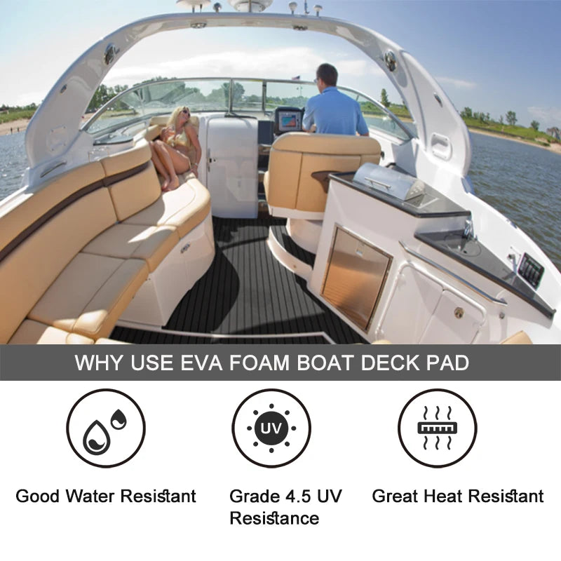 Teak Boat Deck Mat Sheet Marine Floor Waterproof