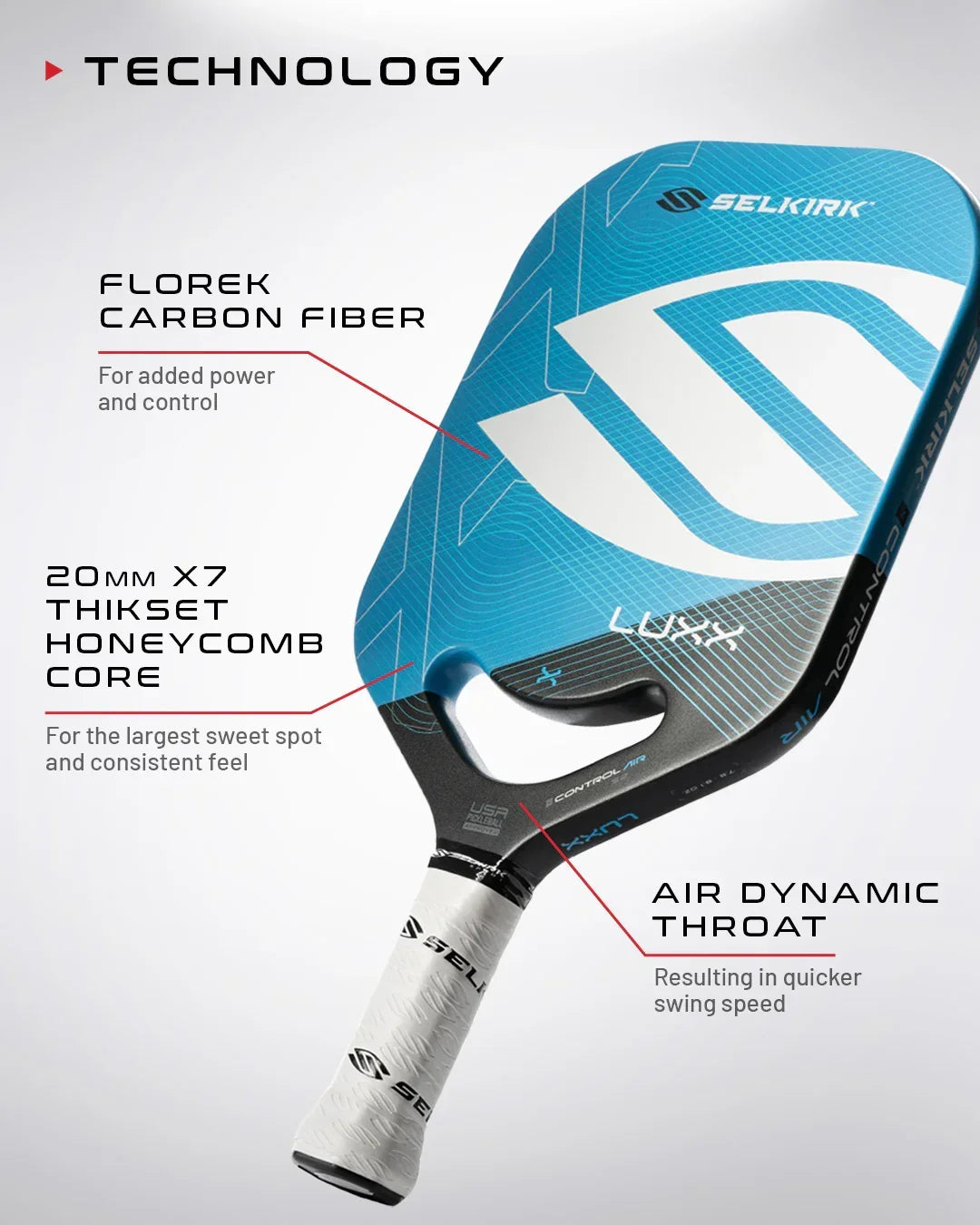 Pickleball Paddle - Carbon Fiber  Increased Power