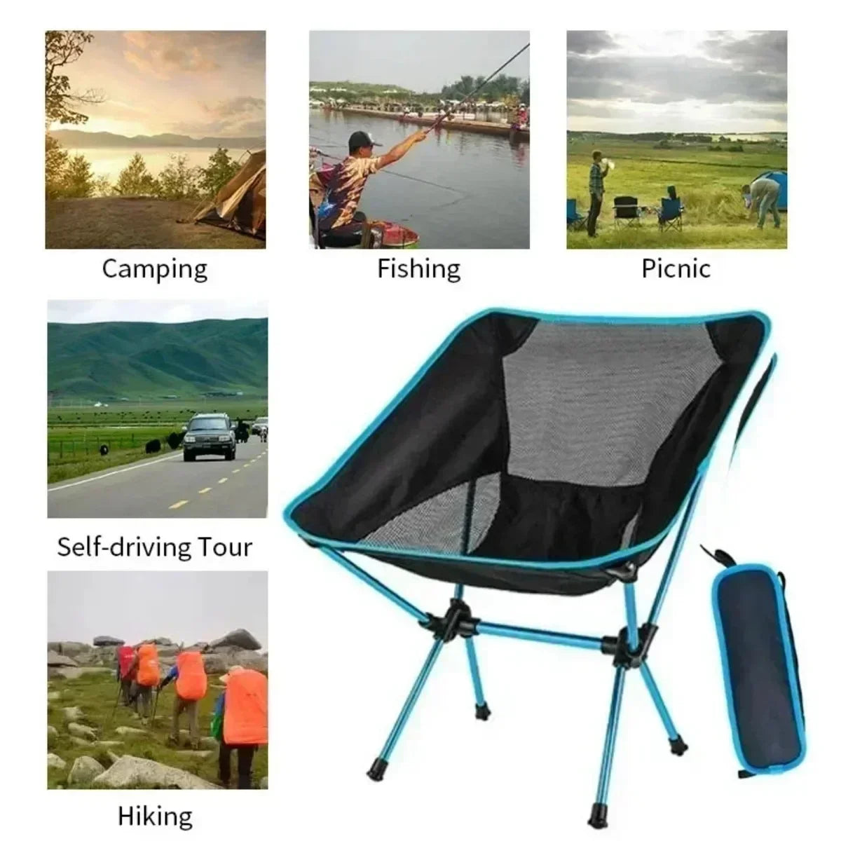 Detachable Portable Folding Chair Outdoor Camping Ultralight