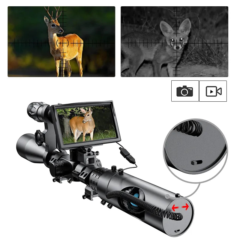 Night Vision Riflescope Hunting Scopes Infrared LED