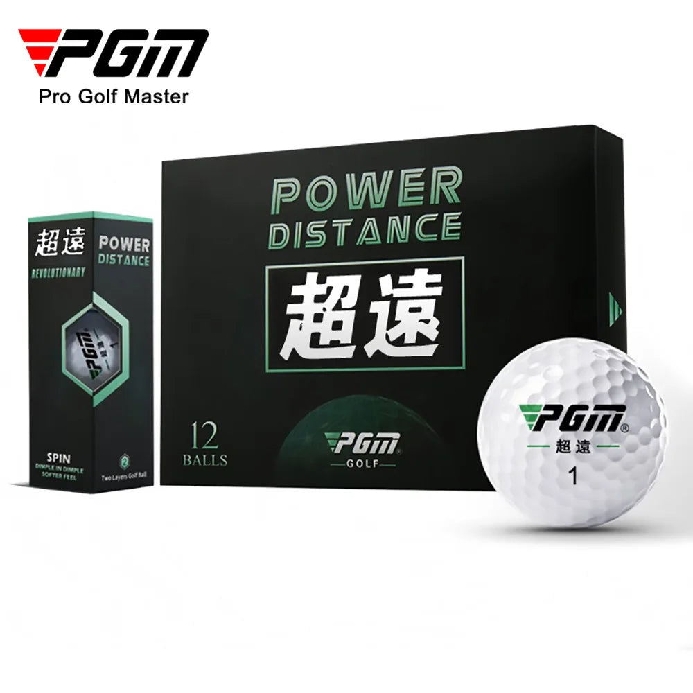 PGM Golf Long Match Ball 12pcs Double Layer Balls/Box Gift Box Practice golf Ball Q023