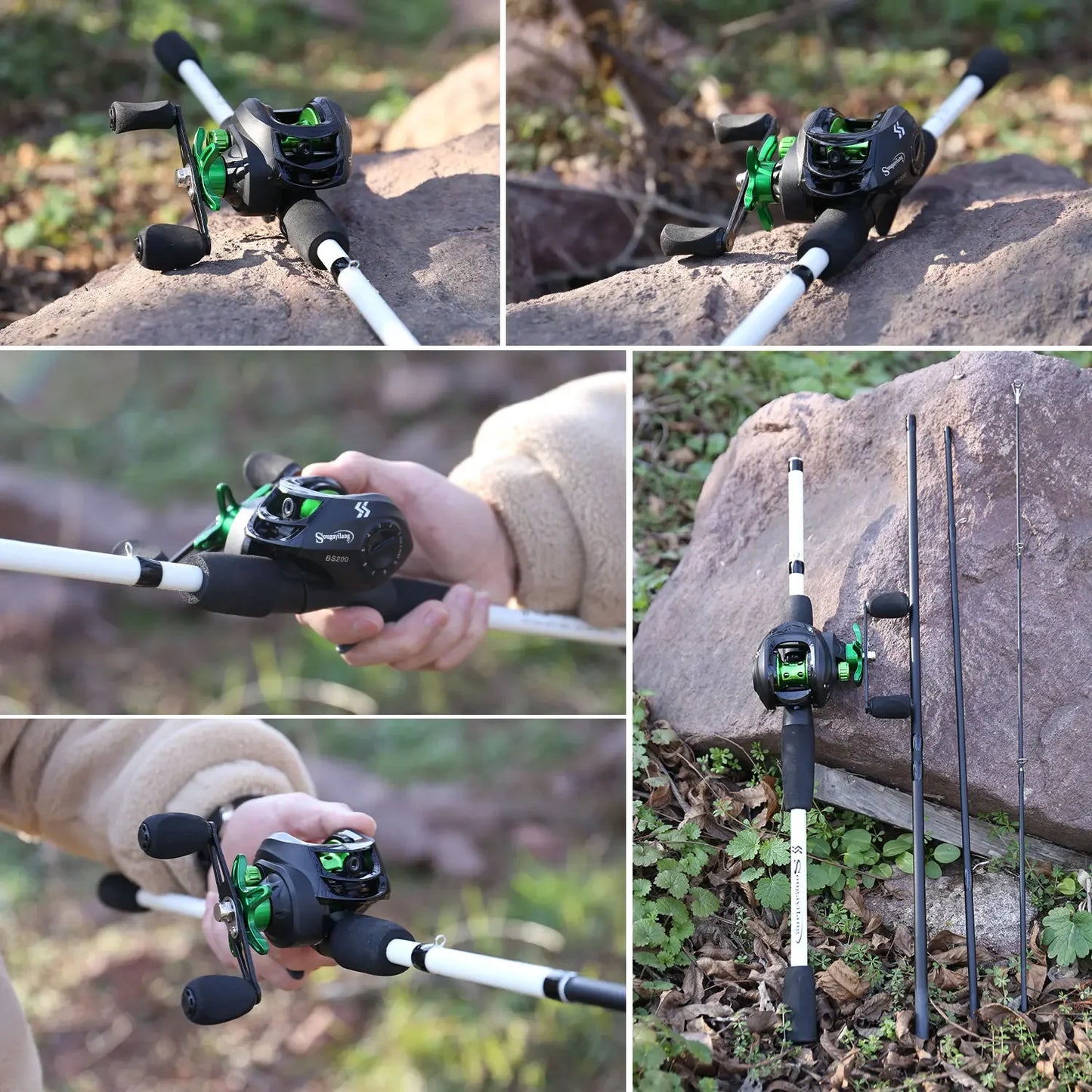 Baitcasting Fishing Rod and Reel Full Set Carbon