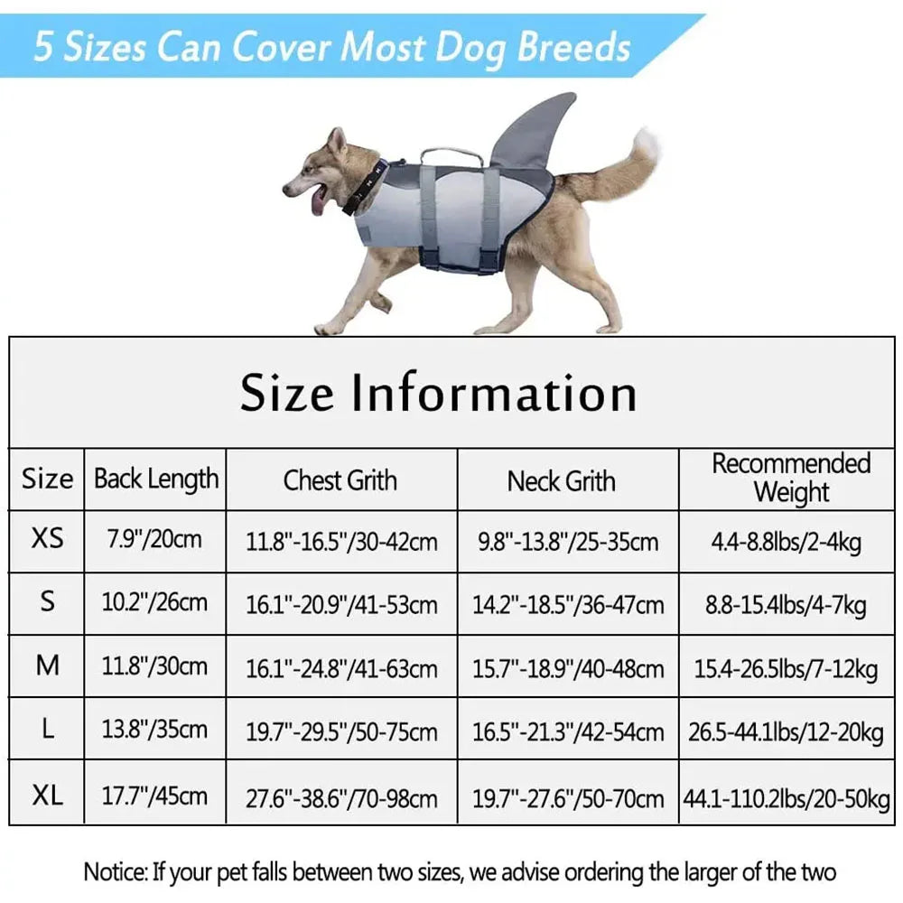 Dog Life Jacket Enhanced Buoyancy Medium Large Dogs