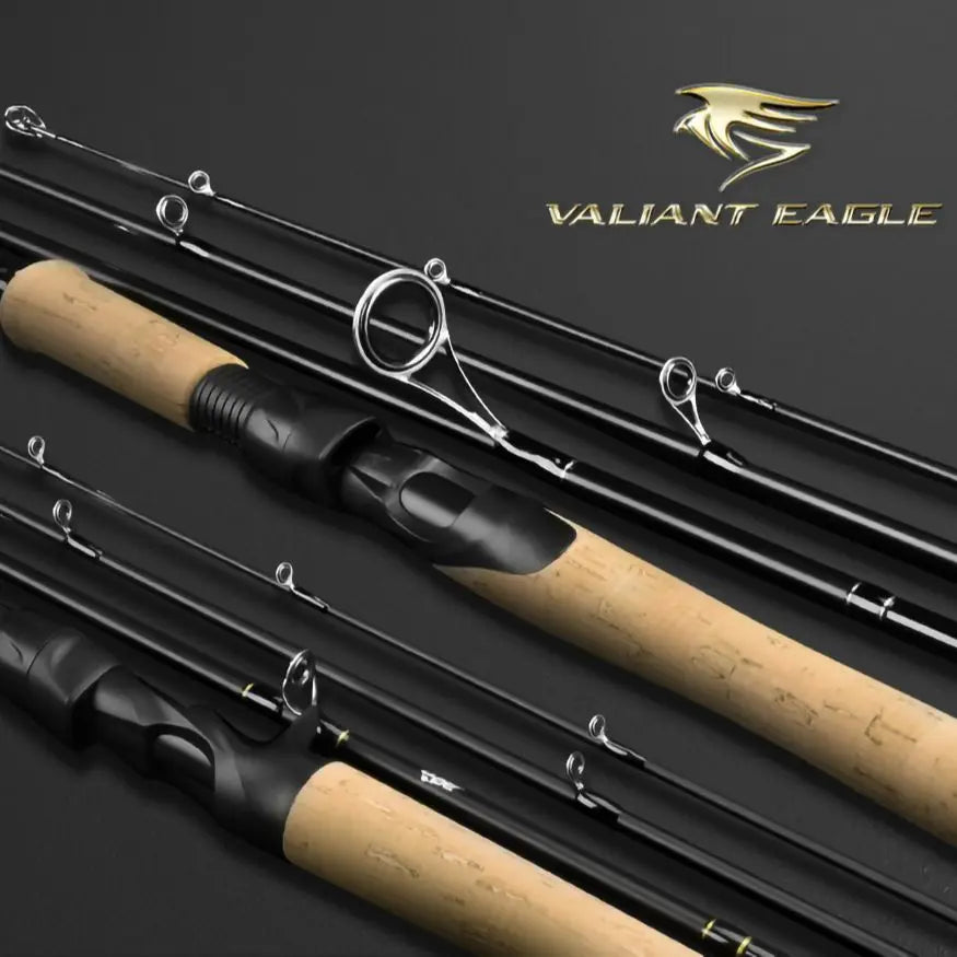 KastKing Valiant Eagle Passage Travel Spinning Casting Fishing Rod  4 & 6 Pc Pack Rods for Bass Trout Fishing