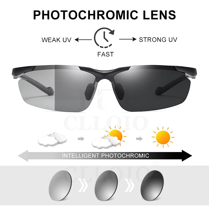 Top Quality Aluminum Polarized Photochromic Sunglasses Anti-Glare