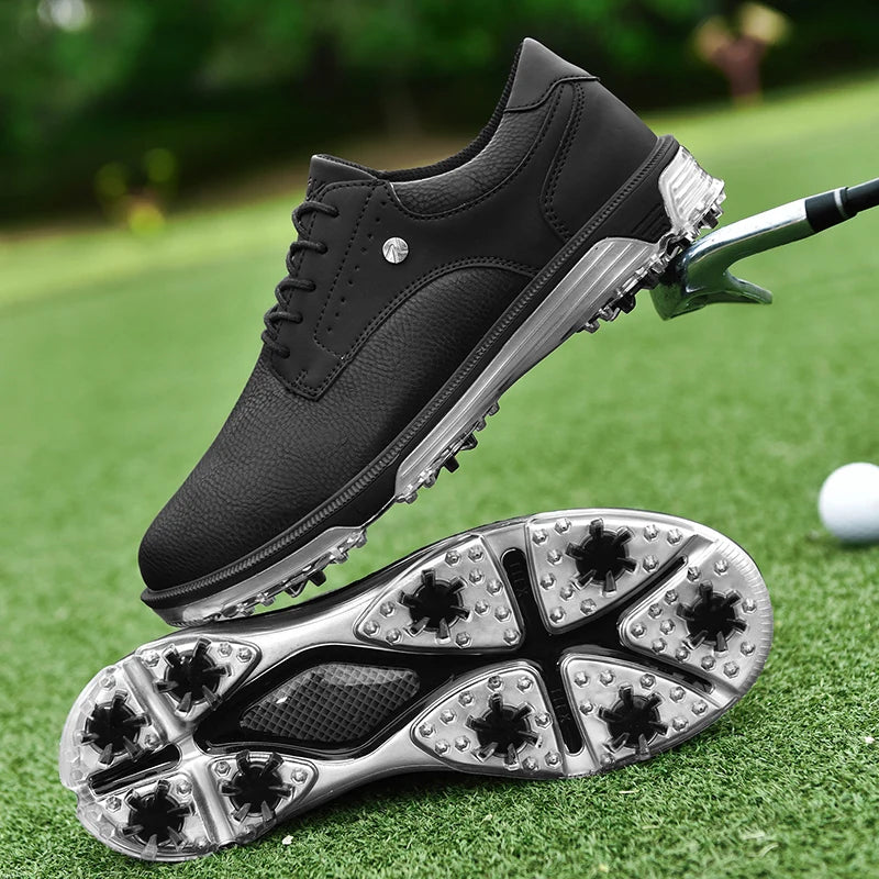 Golf Shoes waterproof Golfer Sport shoes Man Ankle Golf Sneaker supplies Golfing Shoes Non Slip Comfortable Walking Shoe black