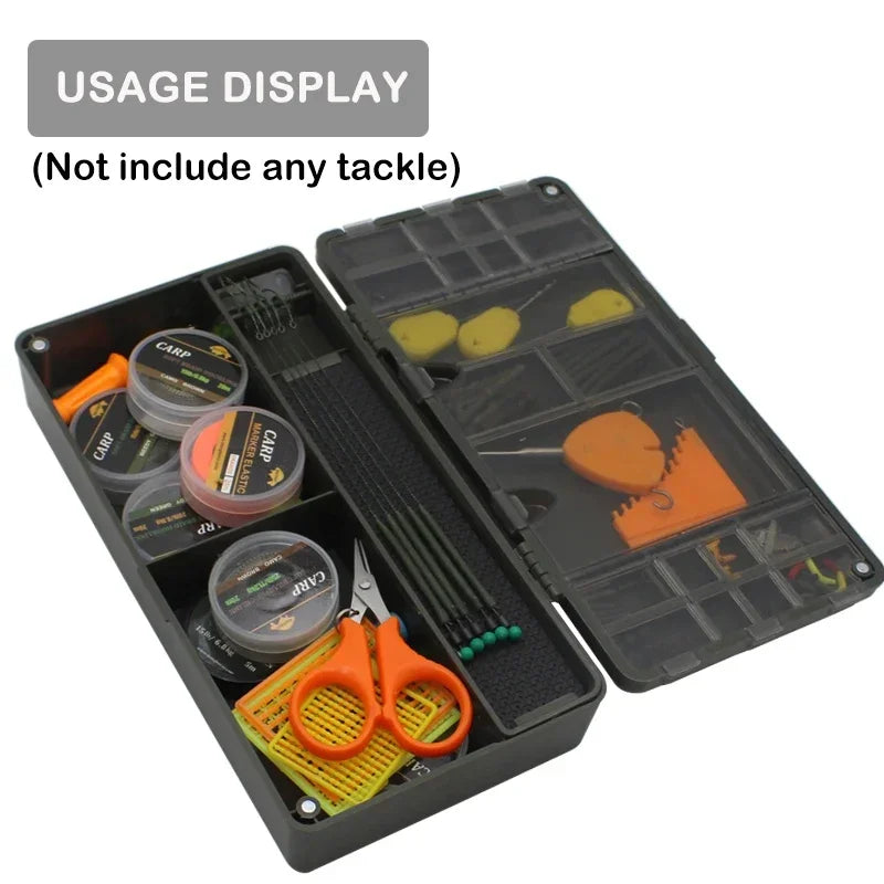 Carp Fishing Terminal Tackle Box With Rig Stop Pins For Ronnie Rig Storage Box Black Feeder Fishing Accessories Rig Case