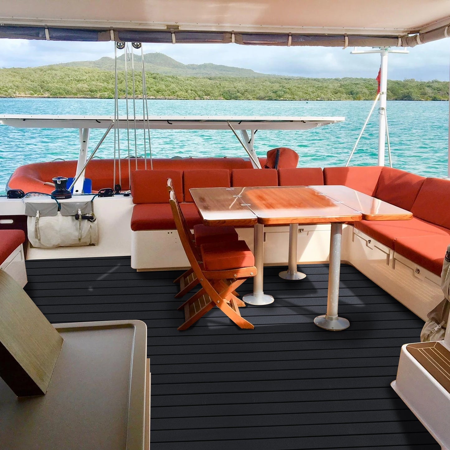 Teak Boat Deck Mat Sheet Marine Floor Waterproof