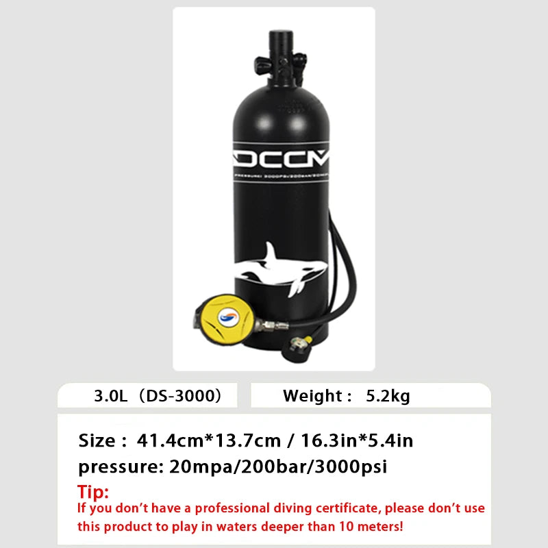 DCCMS Scuba Tanks Provide 40~50 Minutes Of Underwater Breathing Time Diving Equipment Snorkeling Equipment