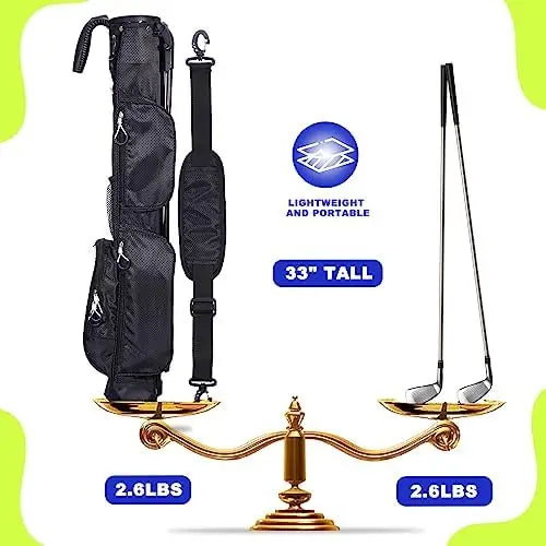 Small Pitch N Putt Golf Bag with Stand Adjustable Strap,Lightweight  3-7 Clubs