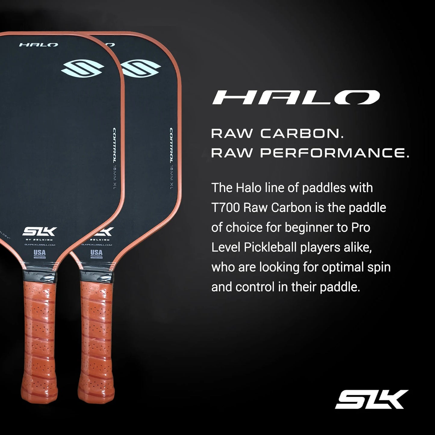 Control Power Pickleball Paddle | Raw Carbon Fiber  Polymer Core