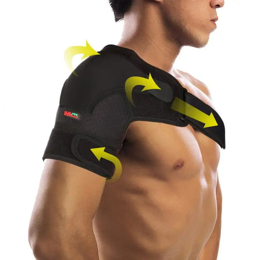 Adjustable Breathable Shoulder Support Back Brace Black Bandage