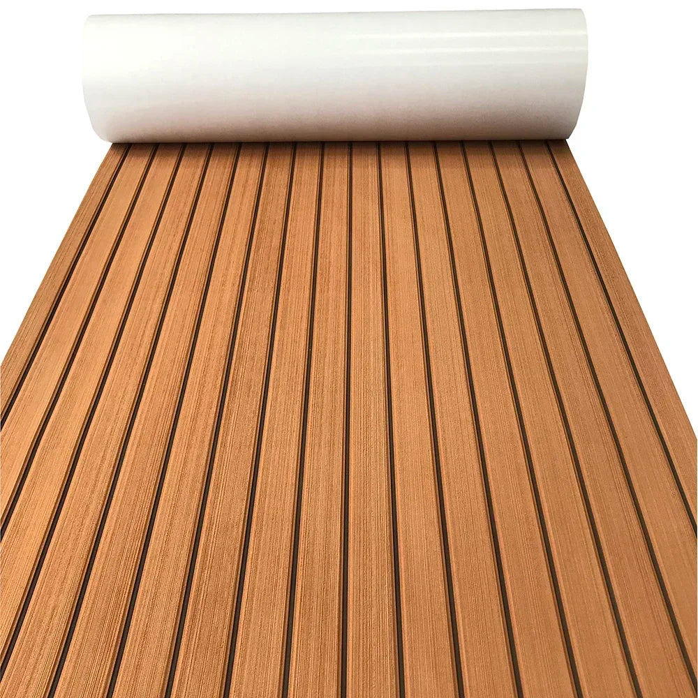 Boat Flooring Sheet Non Slip Brown Self Adhesive