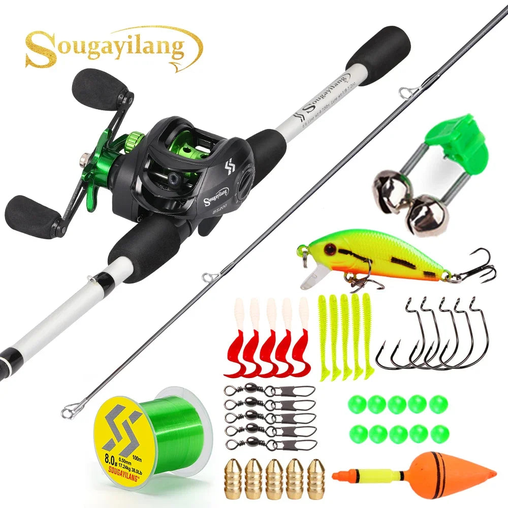 Baitcasting Fishing Rod and Reel Full Set Carbon