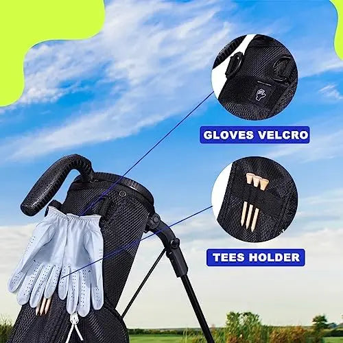 Small Pitch N Putt Golf Bag with Stand Adjustable Strap,Lightweight  3-7 Clubs