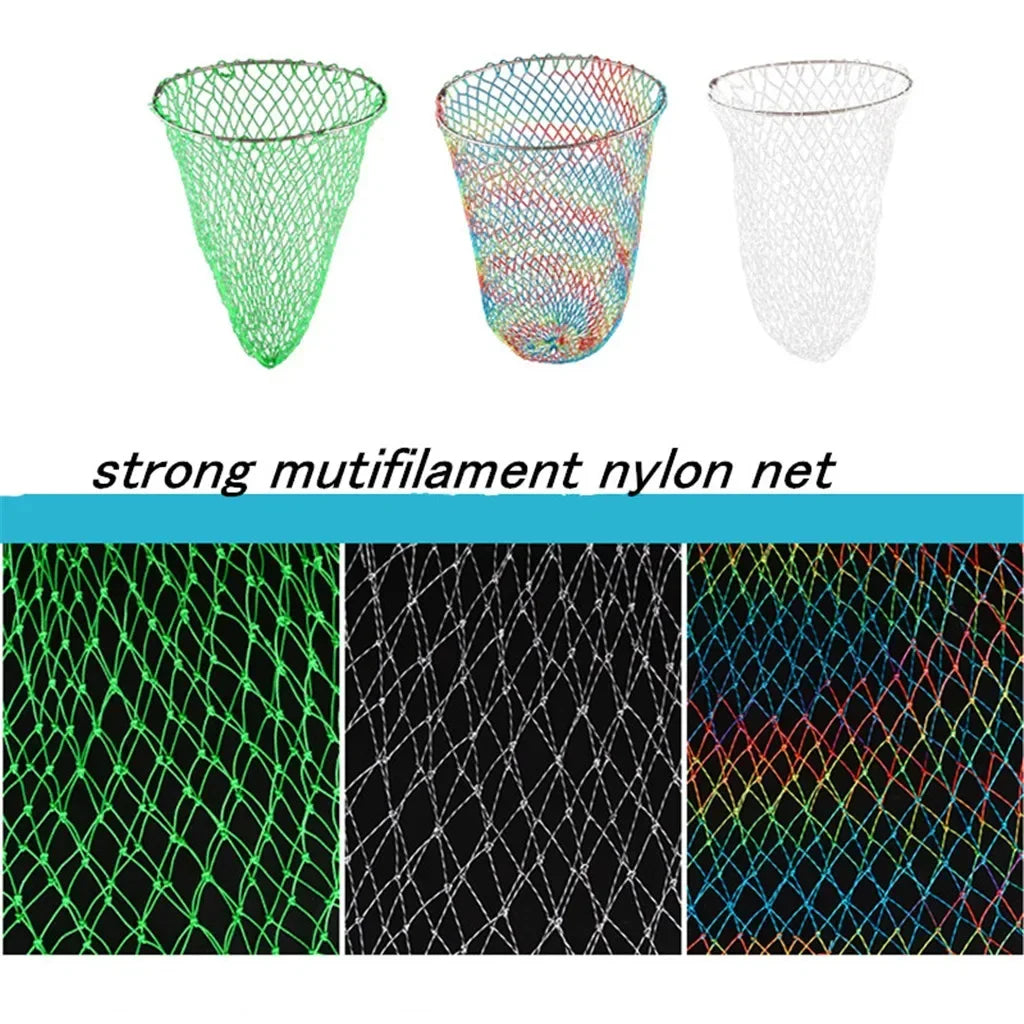 Folding Fishing Net  Solid Stainless Steel   Strong Nylon