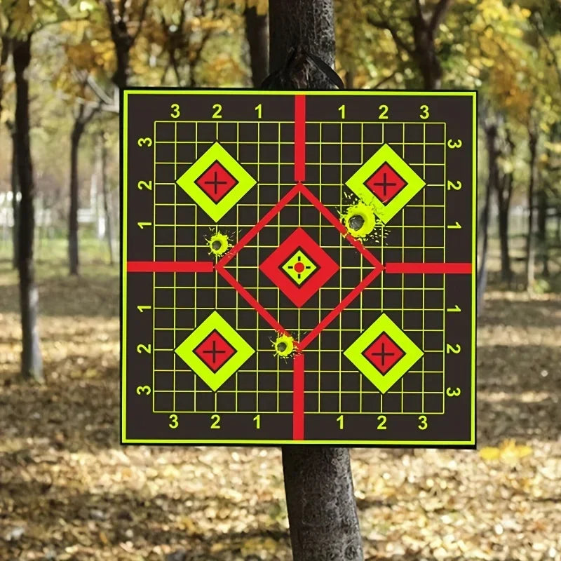 10/20pcs Shooting Targets With Reactive Self-Stick Splatter Paper