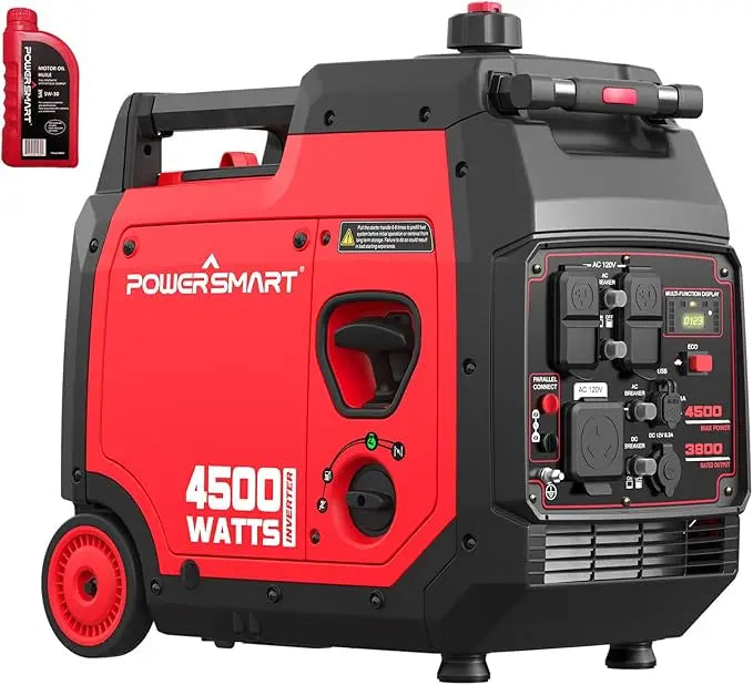 Super Quiet Portable Inverter Generator with CO Sensor Electric Start Gas Powered